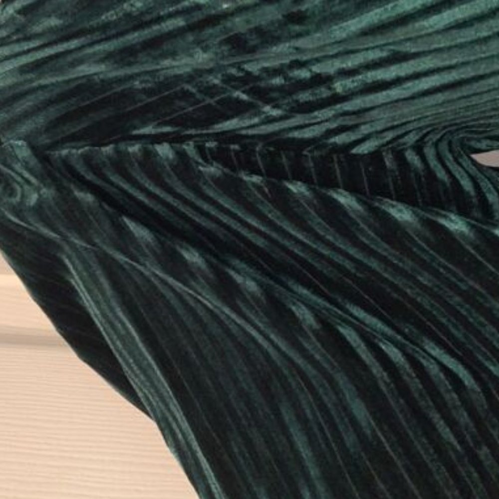 Wrap Knot Side High Low Hem Velvet Dress - Picture 7 of 7